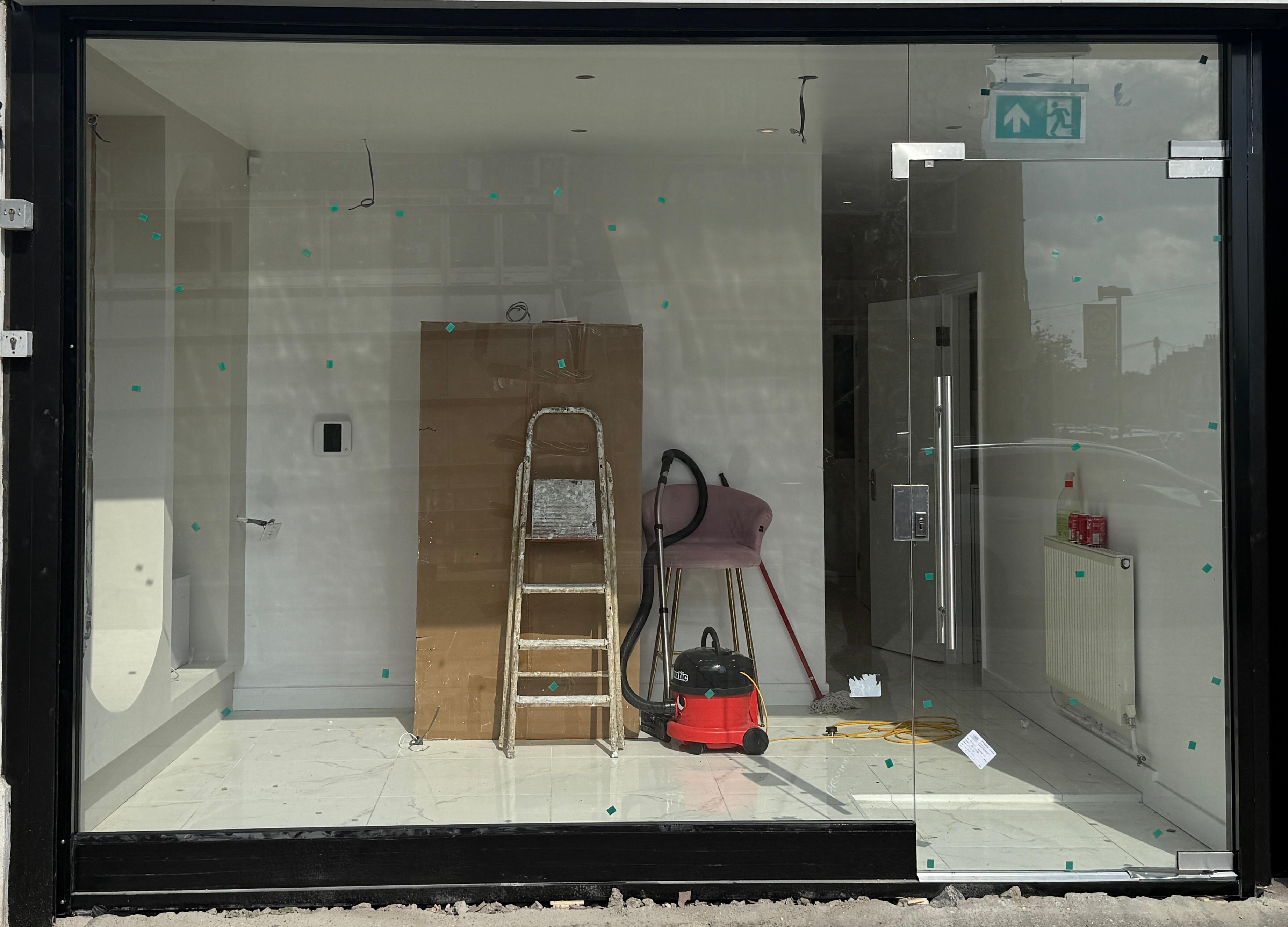 Toughened glass shopfront London